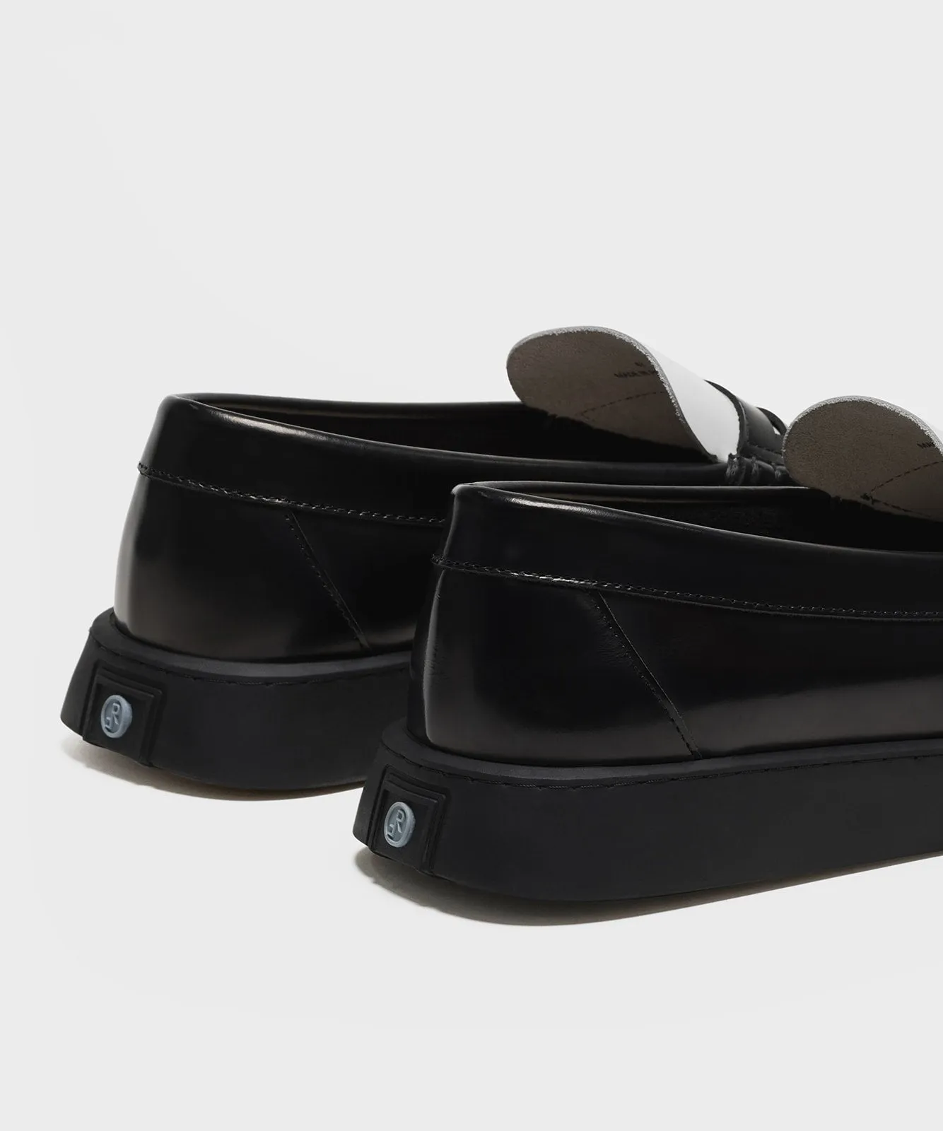 The Cornell Sport Black / White Brushed Leather