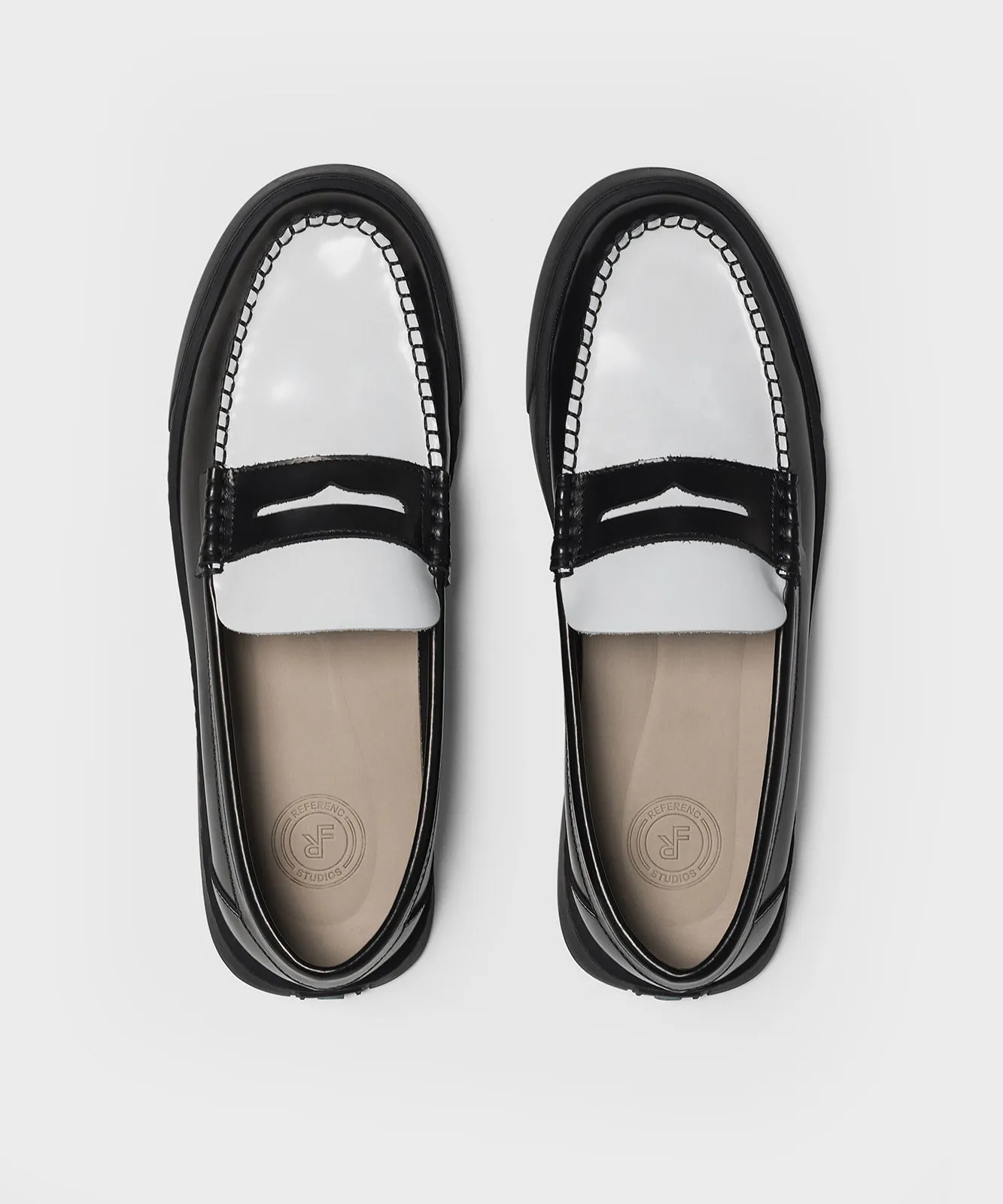 The Cornell Sport Black / White Brushed Leather