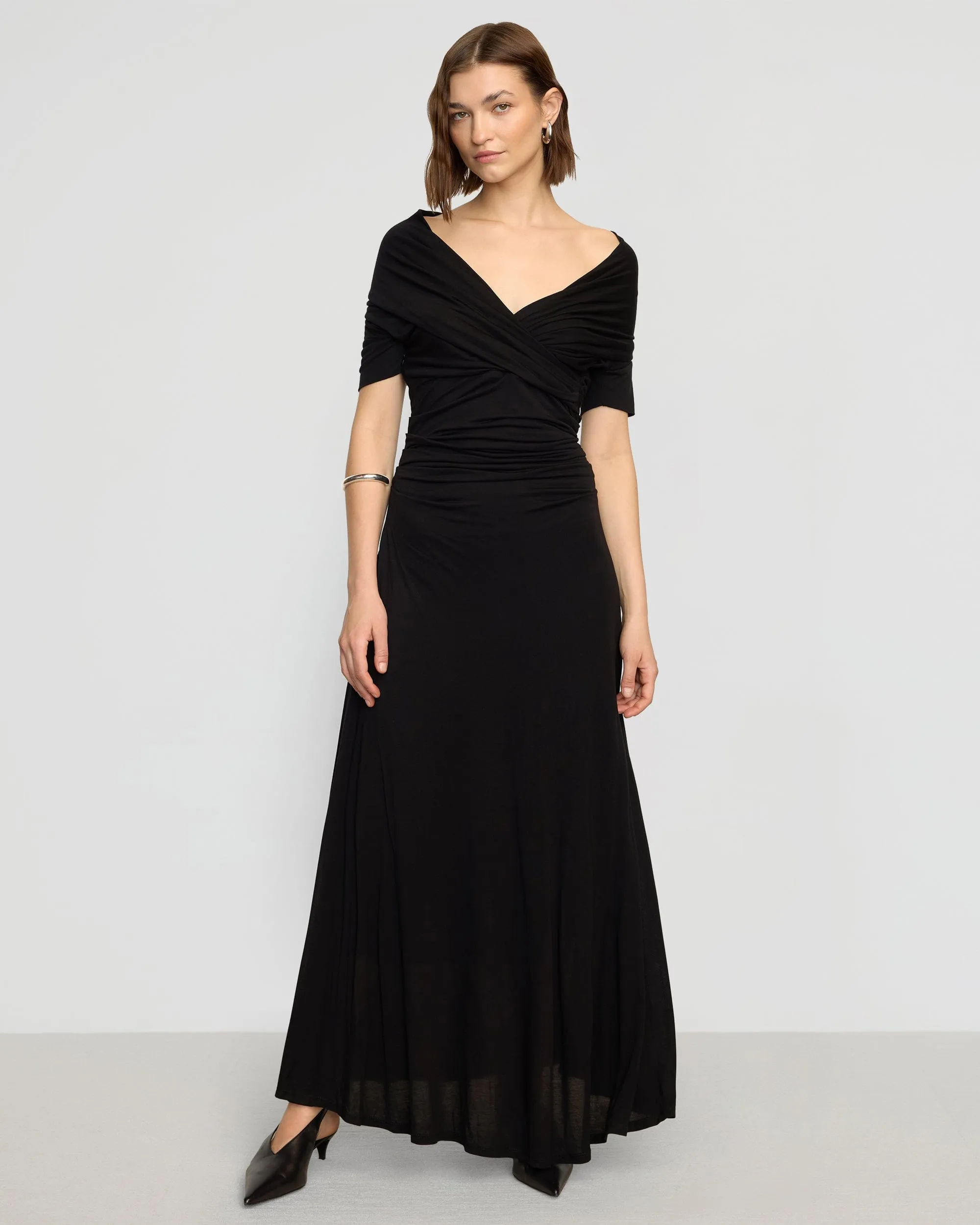 Thilda Ruched Off-Shoulder Dress