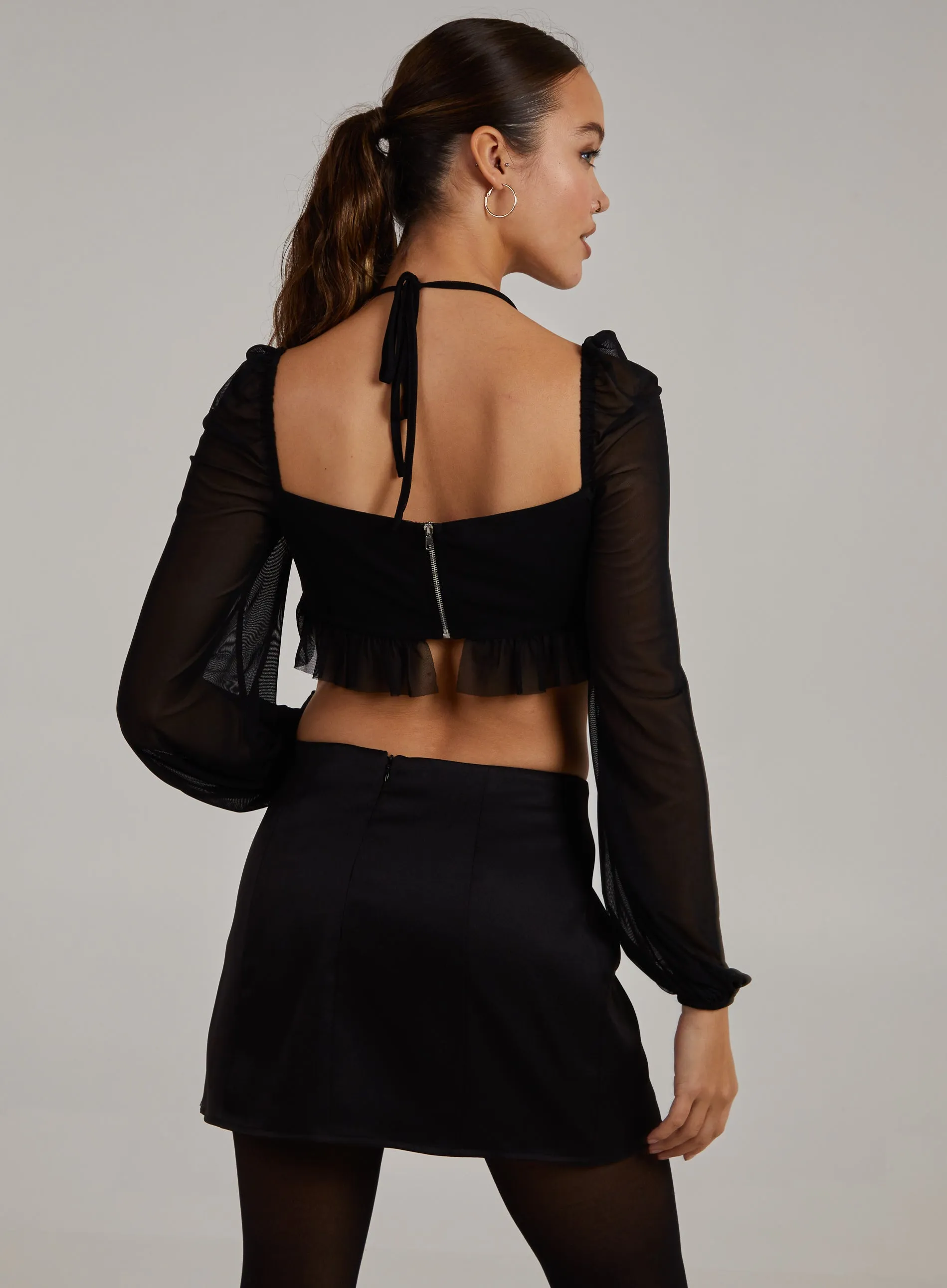 Tie Front Halter Neck Bralette