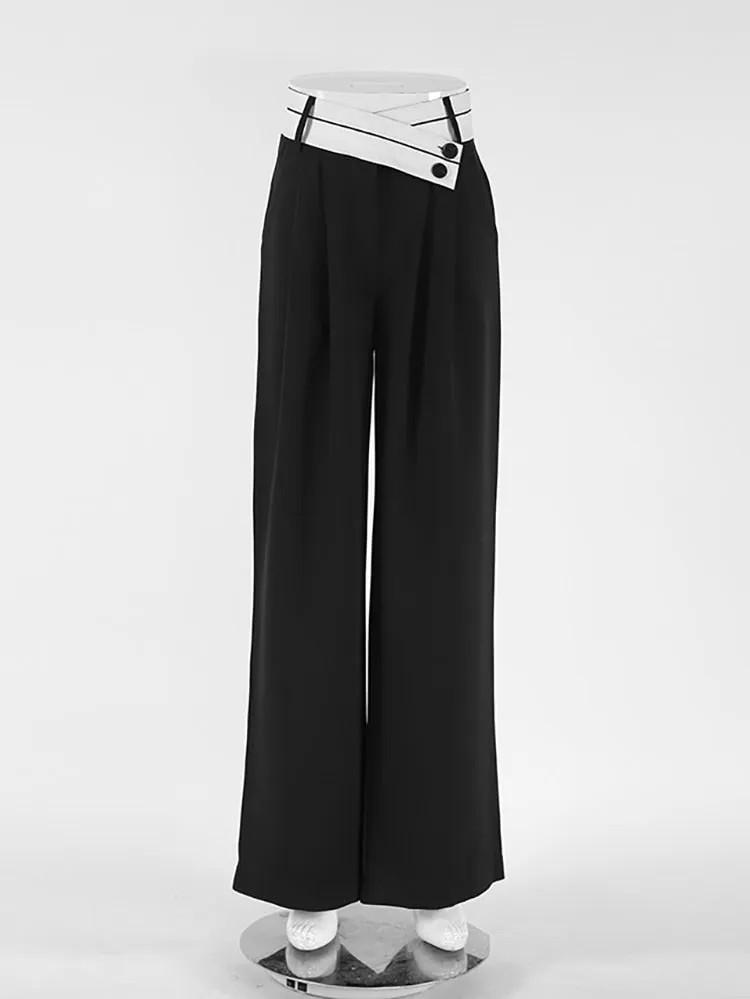 Tierra Patchwork Wide Leg High Waisted Pants
