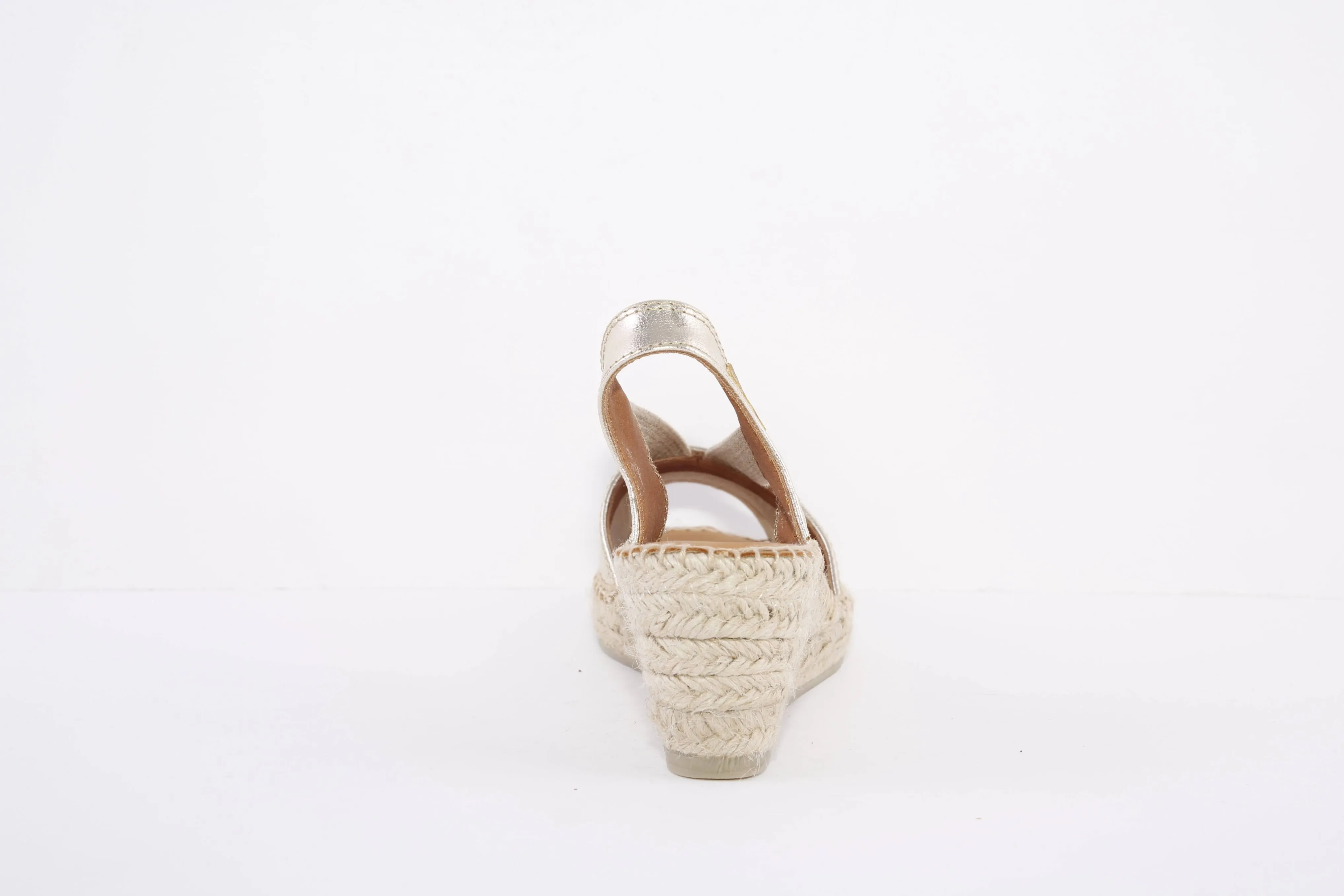TONI PONS - TEIDE LOW WEDGE ELASTIC STRAP SANDAL - PLATINUM