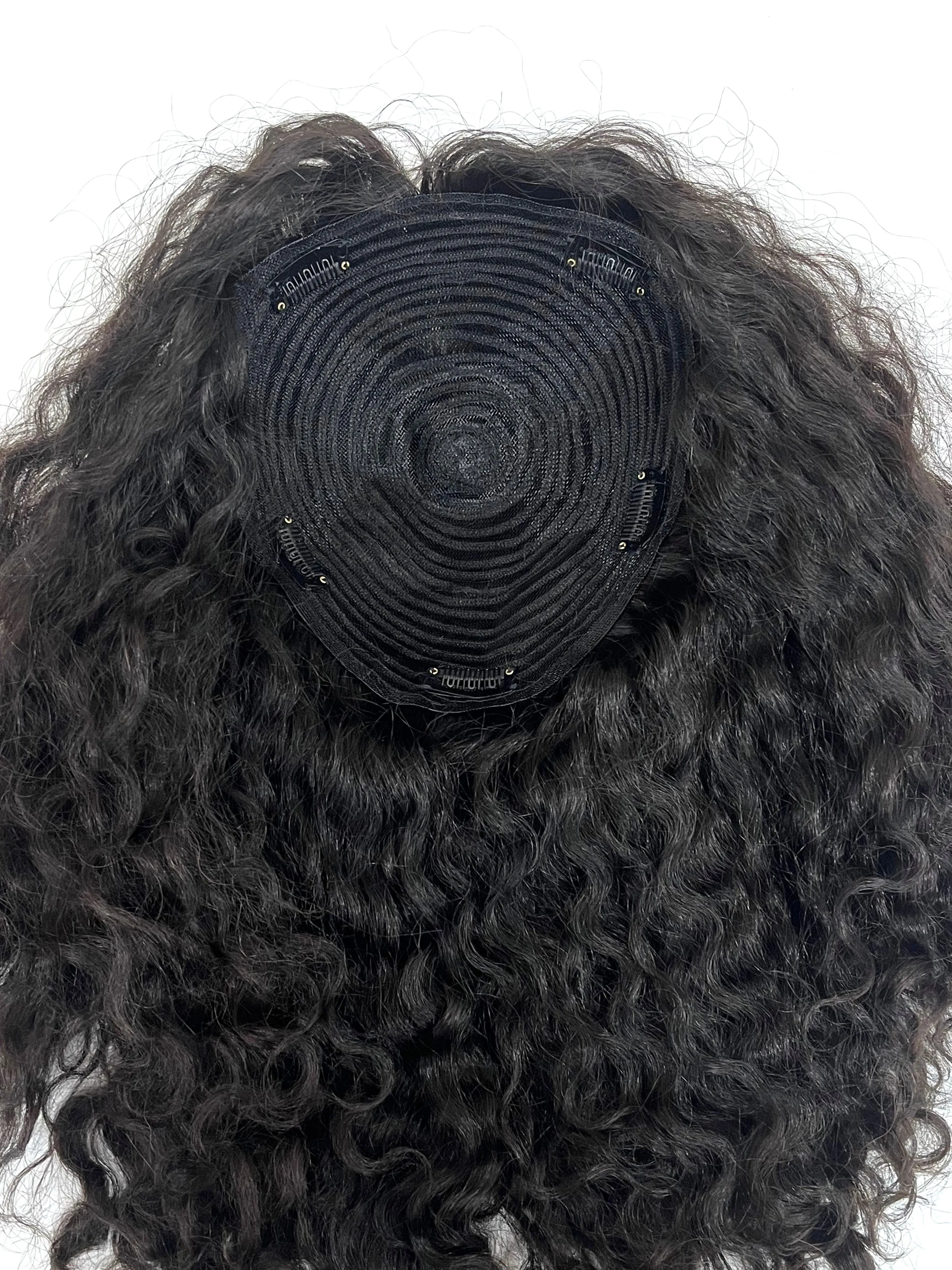 Topper with Brazilian Curl - 100% Human Hair  14"
