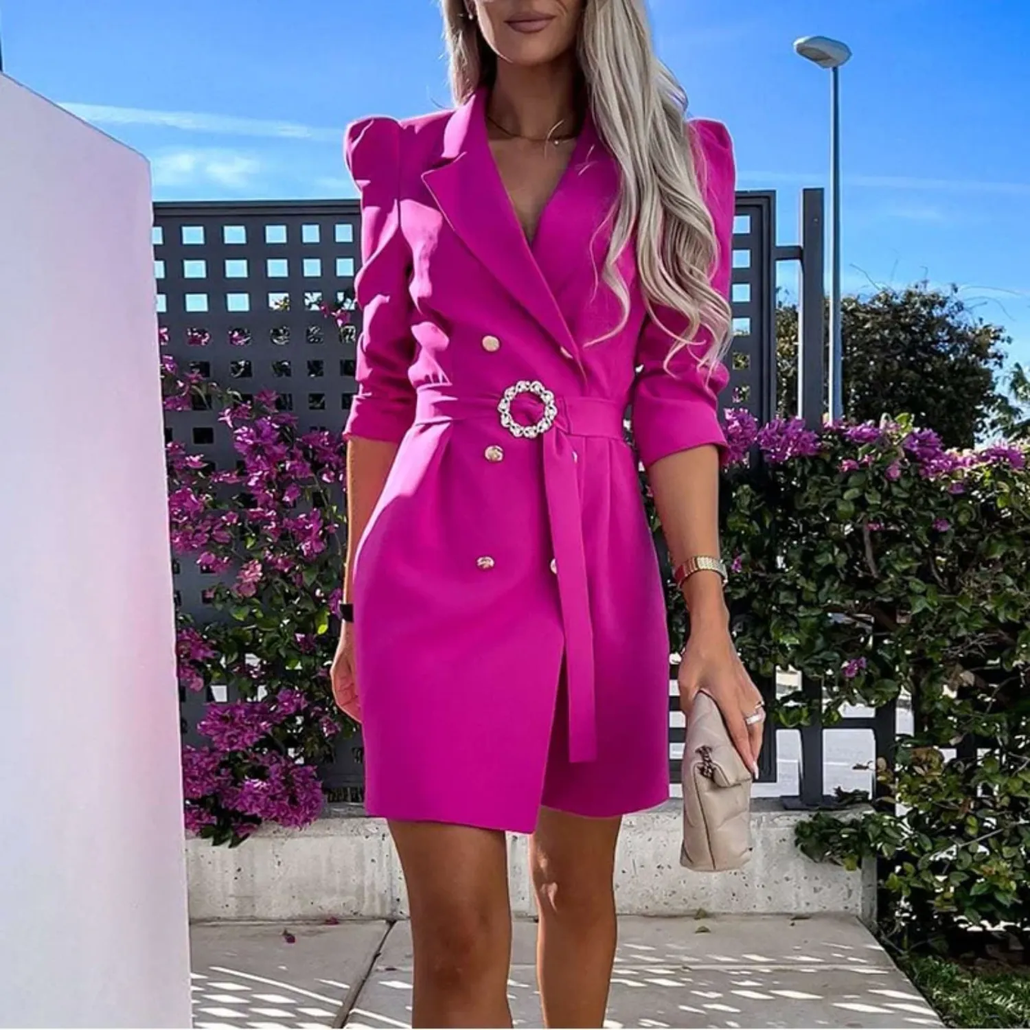 Trendy Blazer-Kleid mit Gürtel - Romy