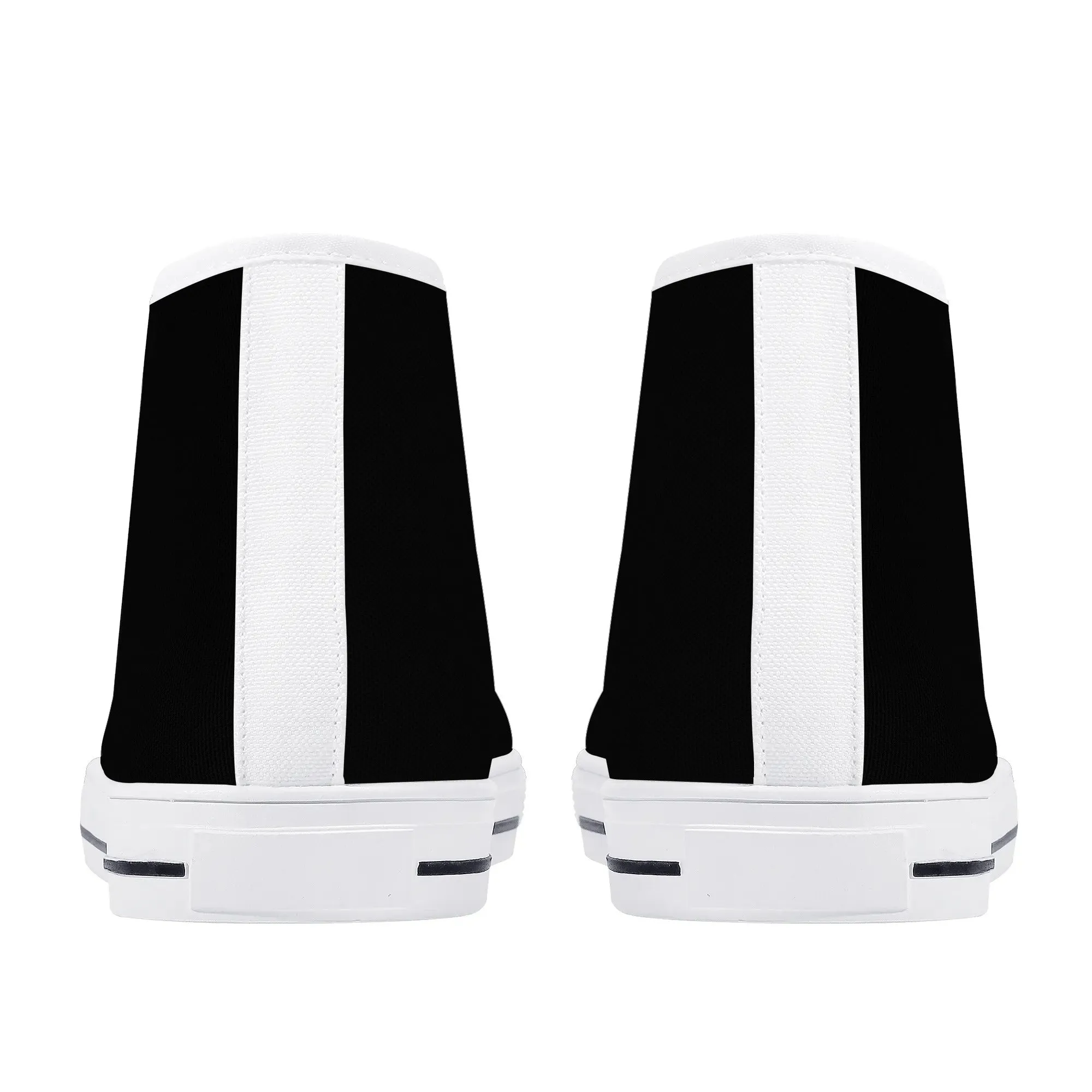 Unisex Black and White High Top Canvas Shoes