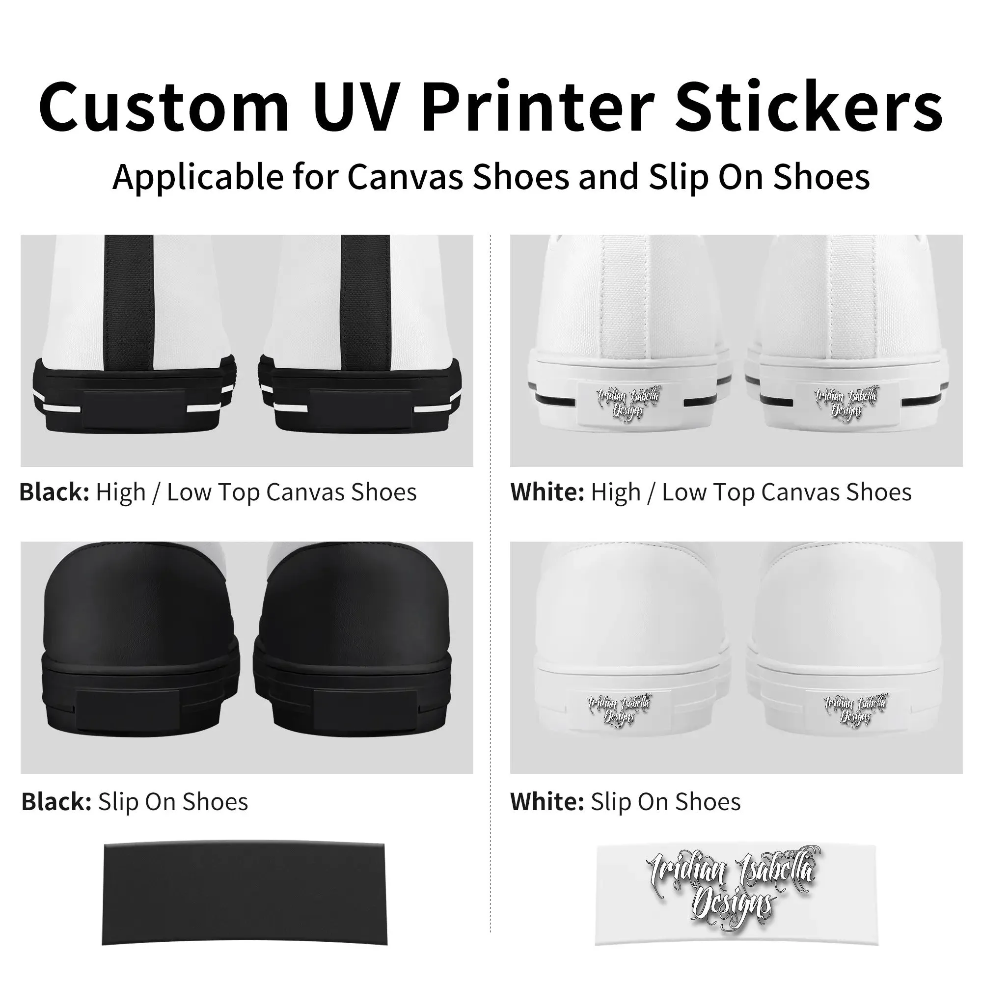 Unisex Black and White High Top Canvas Shoes