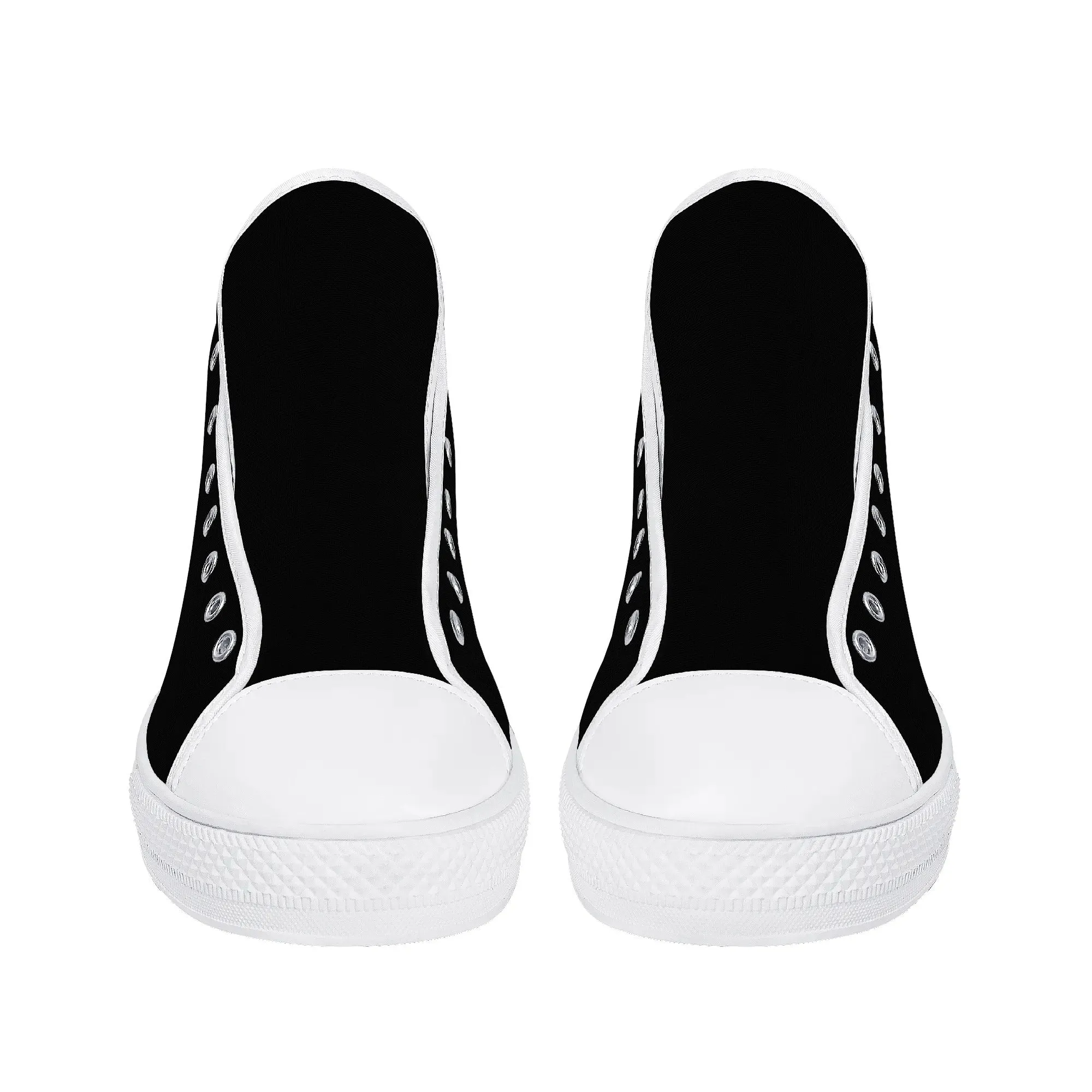 Unisex Black and White High Top Canvas Shoes