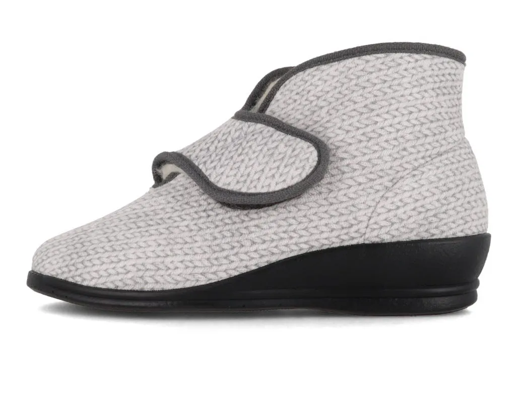 Varomed vital Womens Velcro Boots 'Bella', gray
