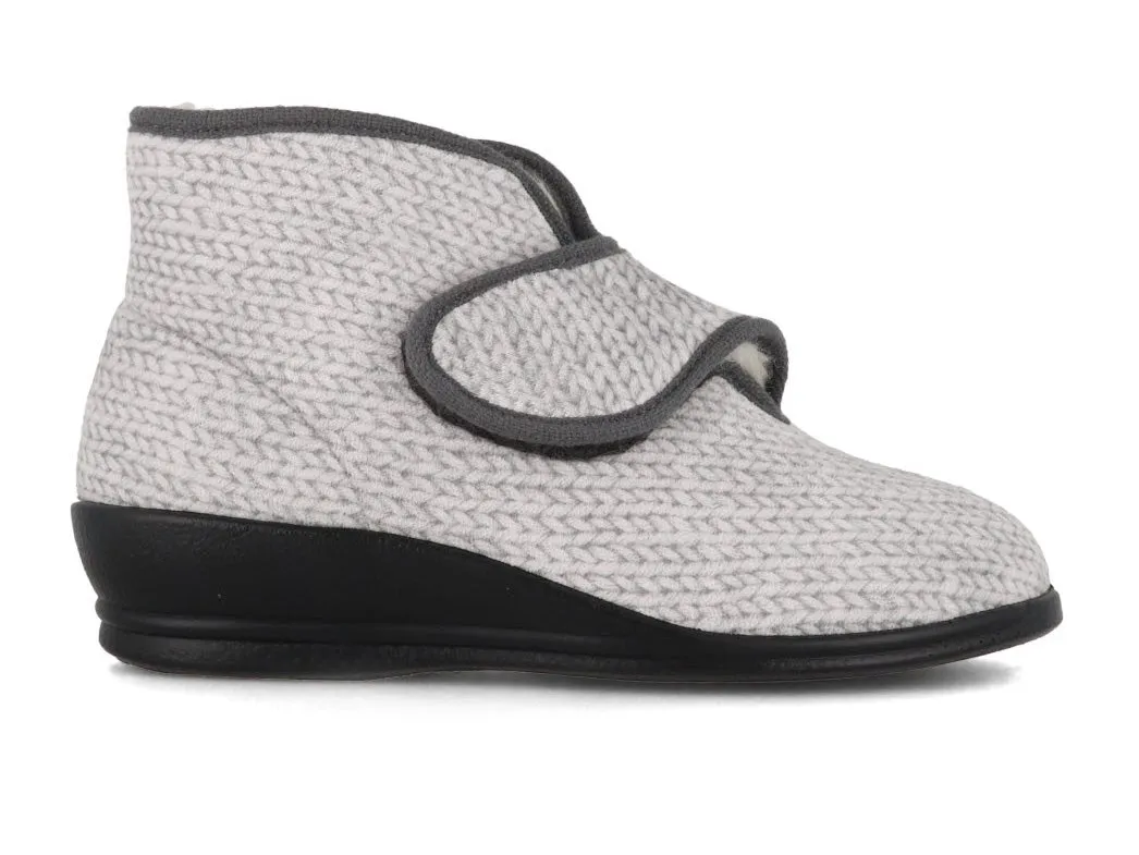 Varomed vital Womens Velcro Boots 'Bella', gray