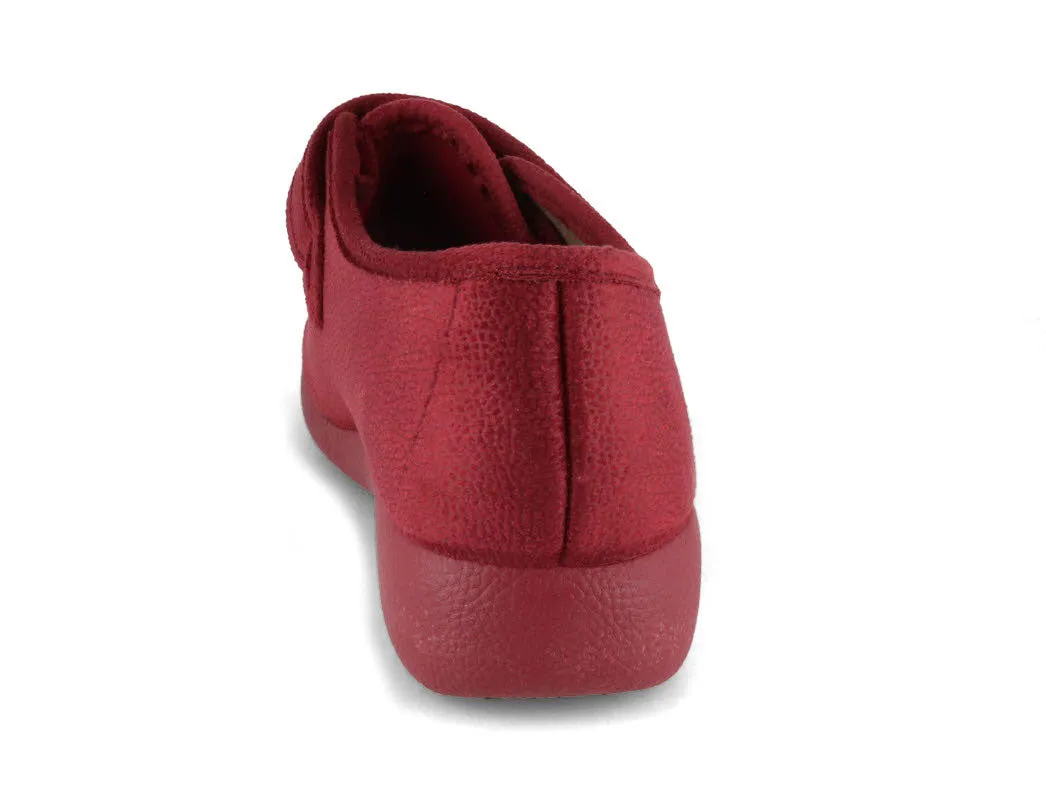 Varomed vital Women's Velcro Slippers 'Ricardo', bordeaux