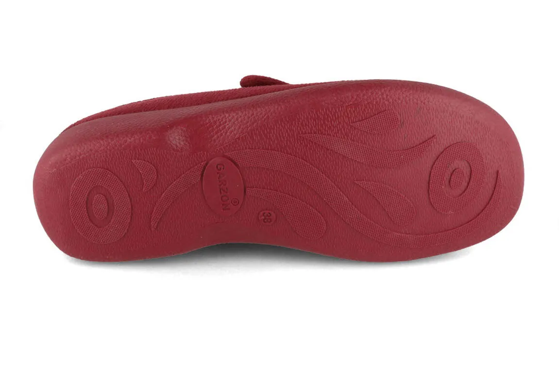 Varomed vital Women's Velcro Slippers 'Ricardo', bordeaux