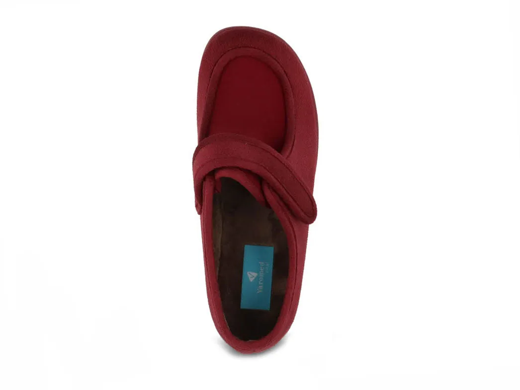 Varomed vital Women's Velcro Slippers 'Ricardo', bordeaux
