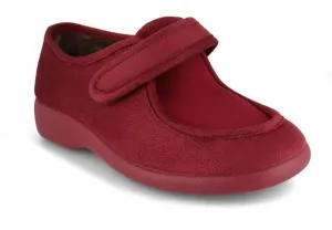 Varomed vital Women's Velcro Slippers 'Ricardo', bordeaux