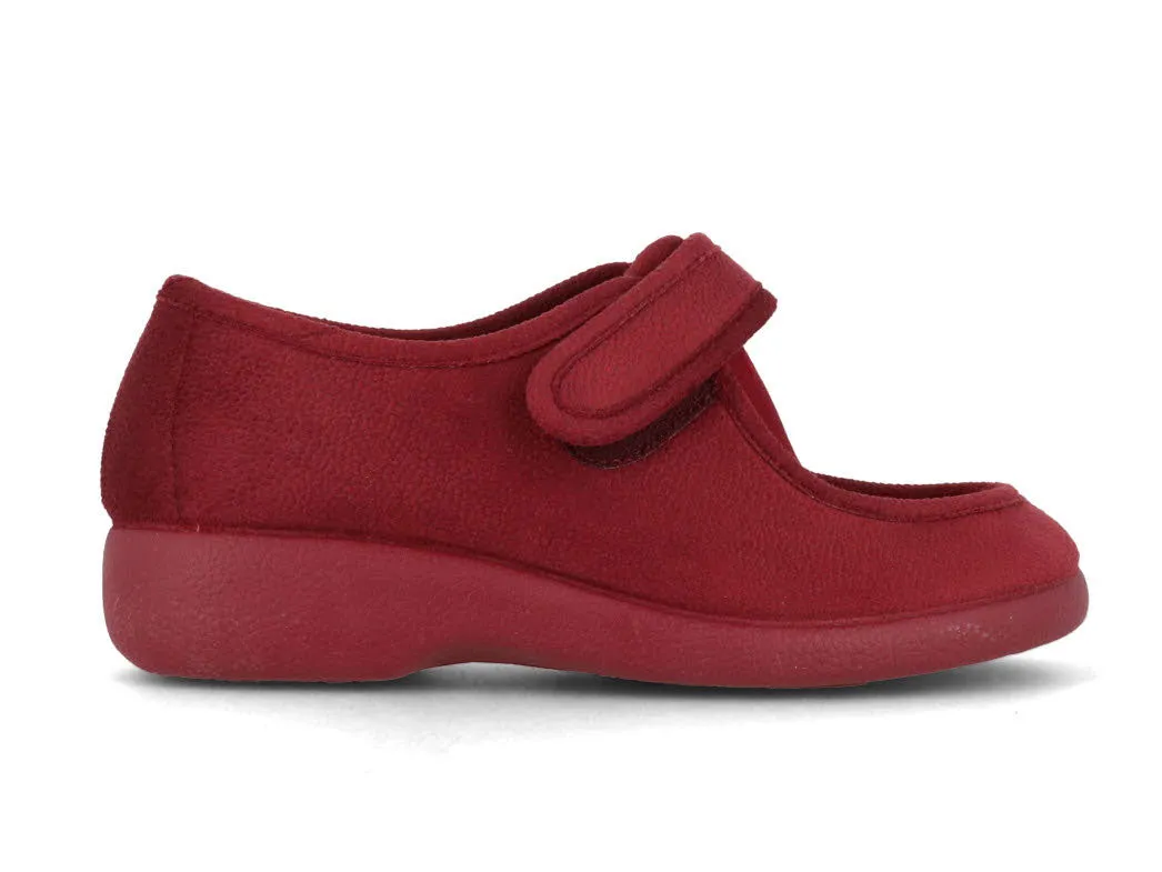 Varomed vital Women's Velcro Slippers 'Ricardo', bordeaux
