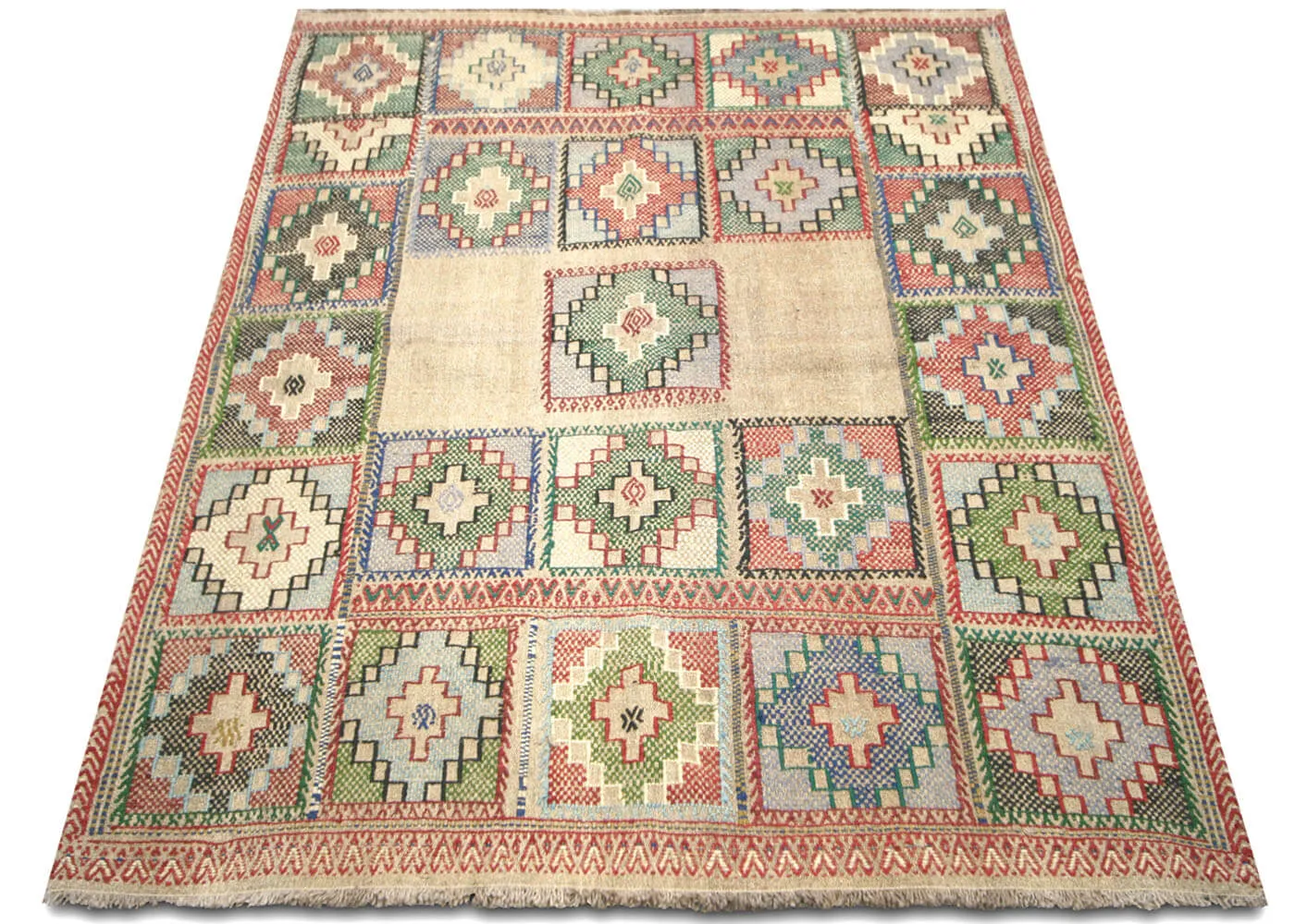 Vintage Turkish Kilim - 4' x 4'10"