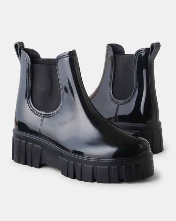 Walnut Leon Gumboot - Black