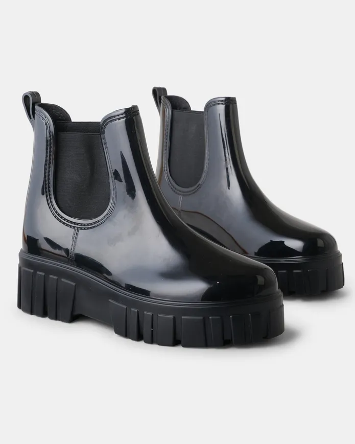 Walnut Leon Gumboot - Black