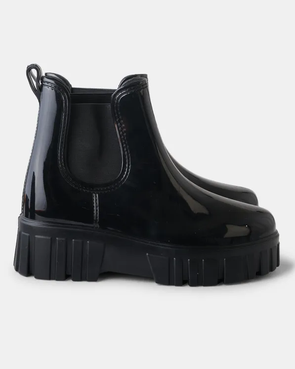 Walnut Leon Gumboot - Black
