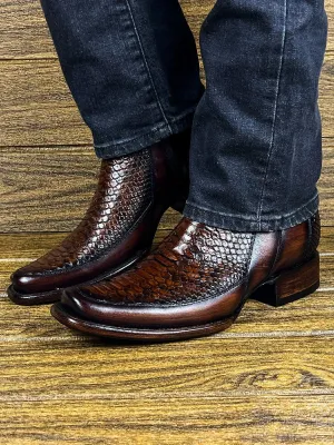 Western Cowboy Boots Trendy Men's Shoes Workwear Fashion Retro Boots