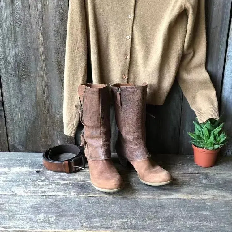 Western Faux Leather Ankle Boots with Heel for Women | Perfect for Everyday Wear