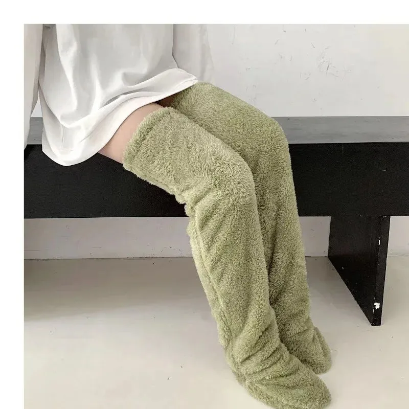 Winter Thigh High Socks Women