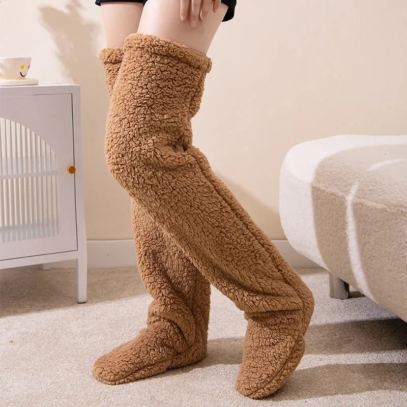 Winter Thigh High Socks Women
