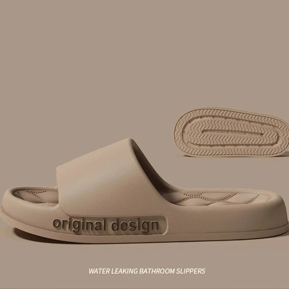 Women Letter Slippers Fashion Soft Cloud Slippers Casual Beach Slippers Shower Bathroom Shoes Non-slip House Slippers