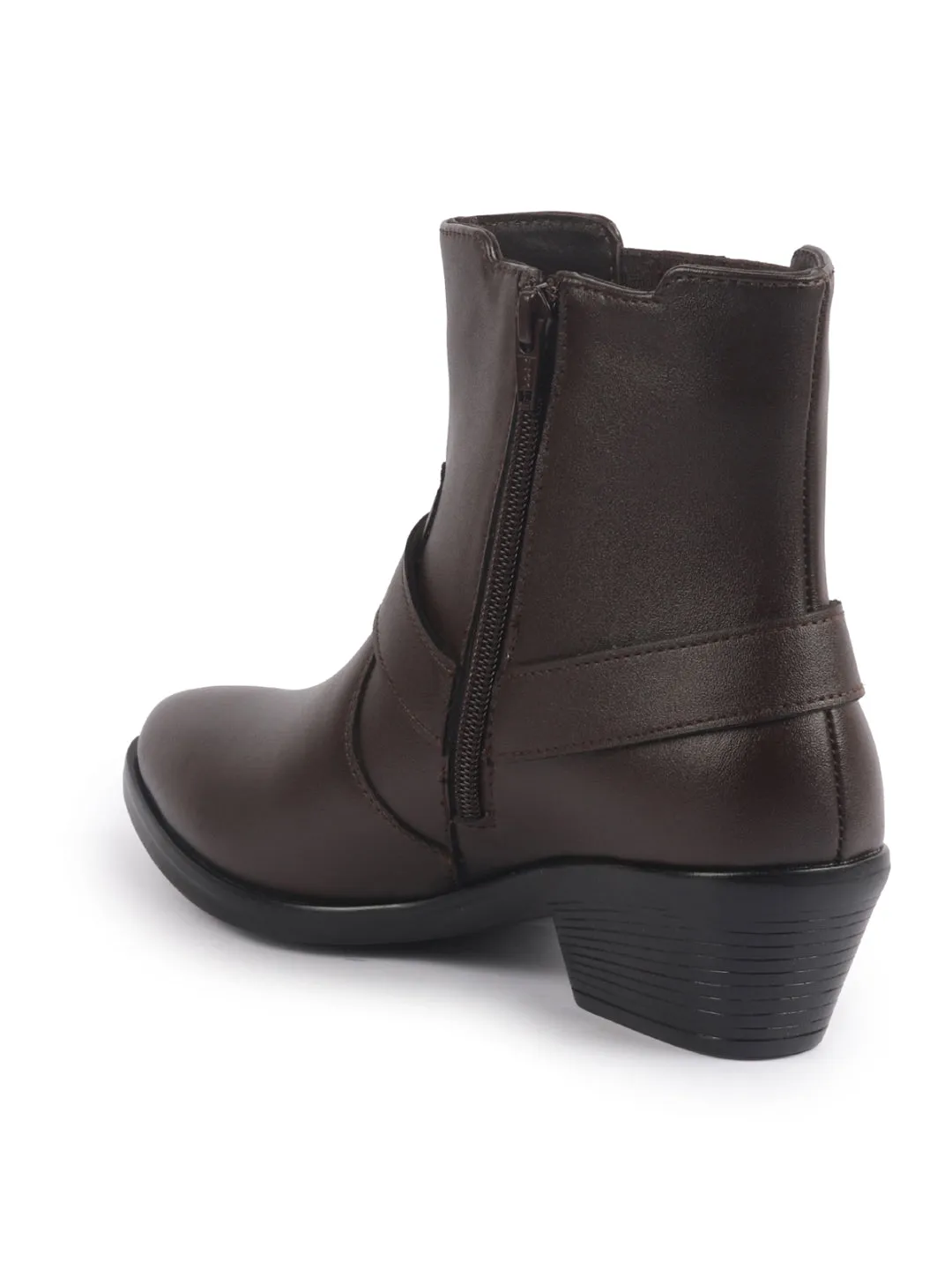 Women Mid Top Side Zipper Platform Wedge Heel Chelsea Boot Slip-On Comfortable Formal Ankle Boots