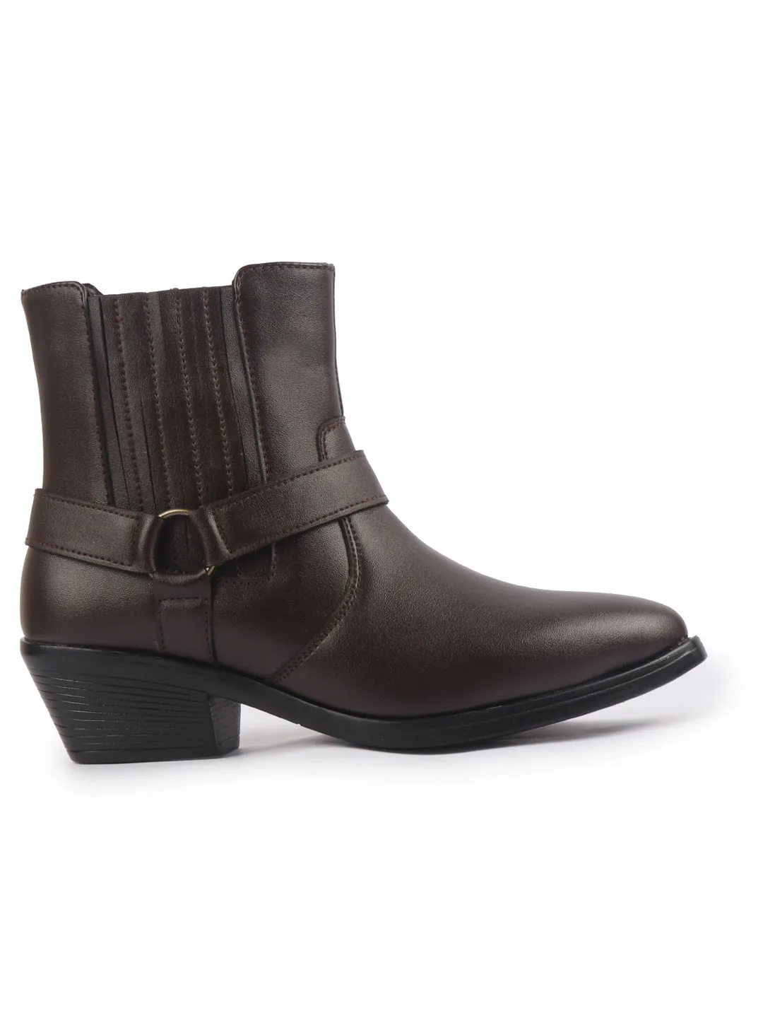 Women Mid Top Side Zipper Platform Wedge Heel Chelsea Boot Slip-On Comfortable Formal Ankle Boots