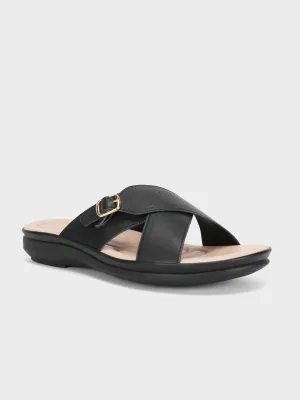 Women "CRESIDA" Crossover Comfy Flat Slippers