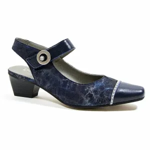 Women's Concha Heel In Navy Print