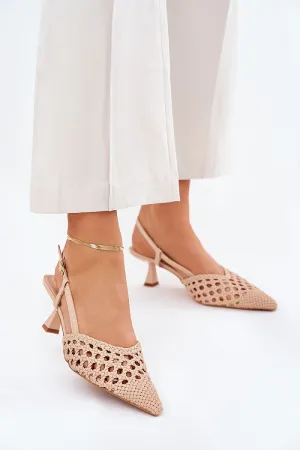 Women's high heels with open back