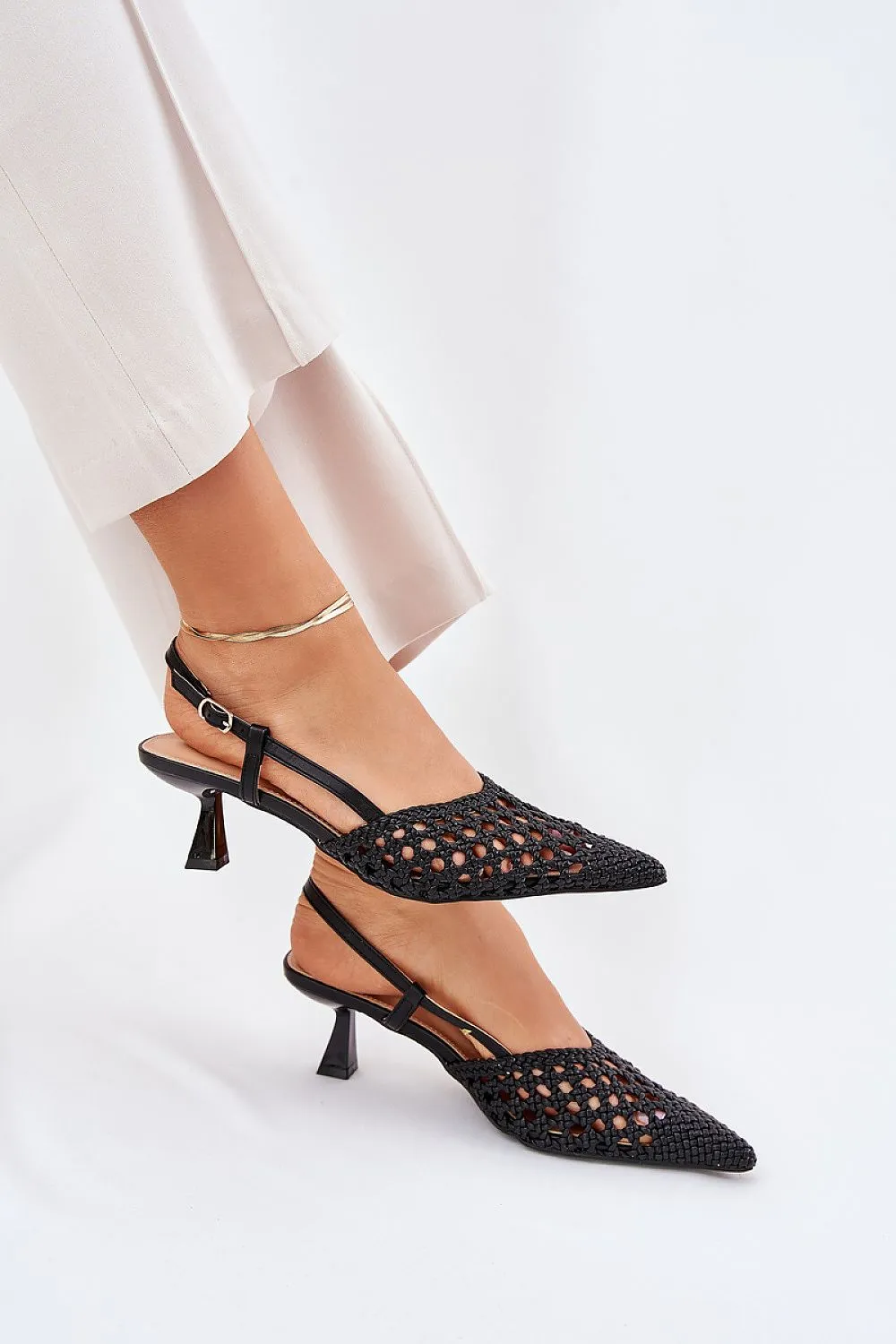 Women's high heels with open back