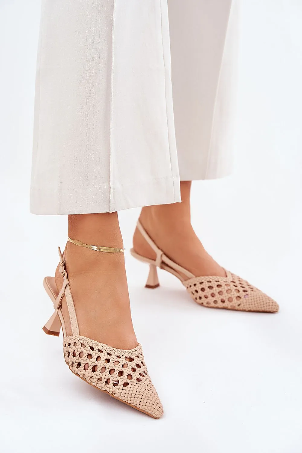 Women's high heels with open back