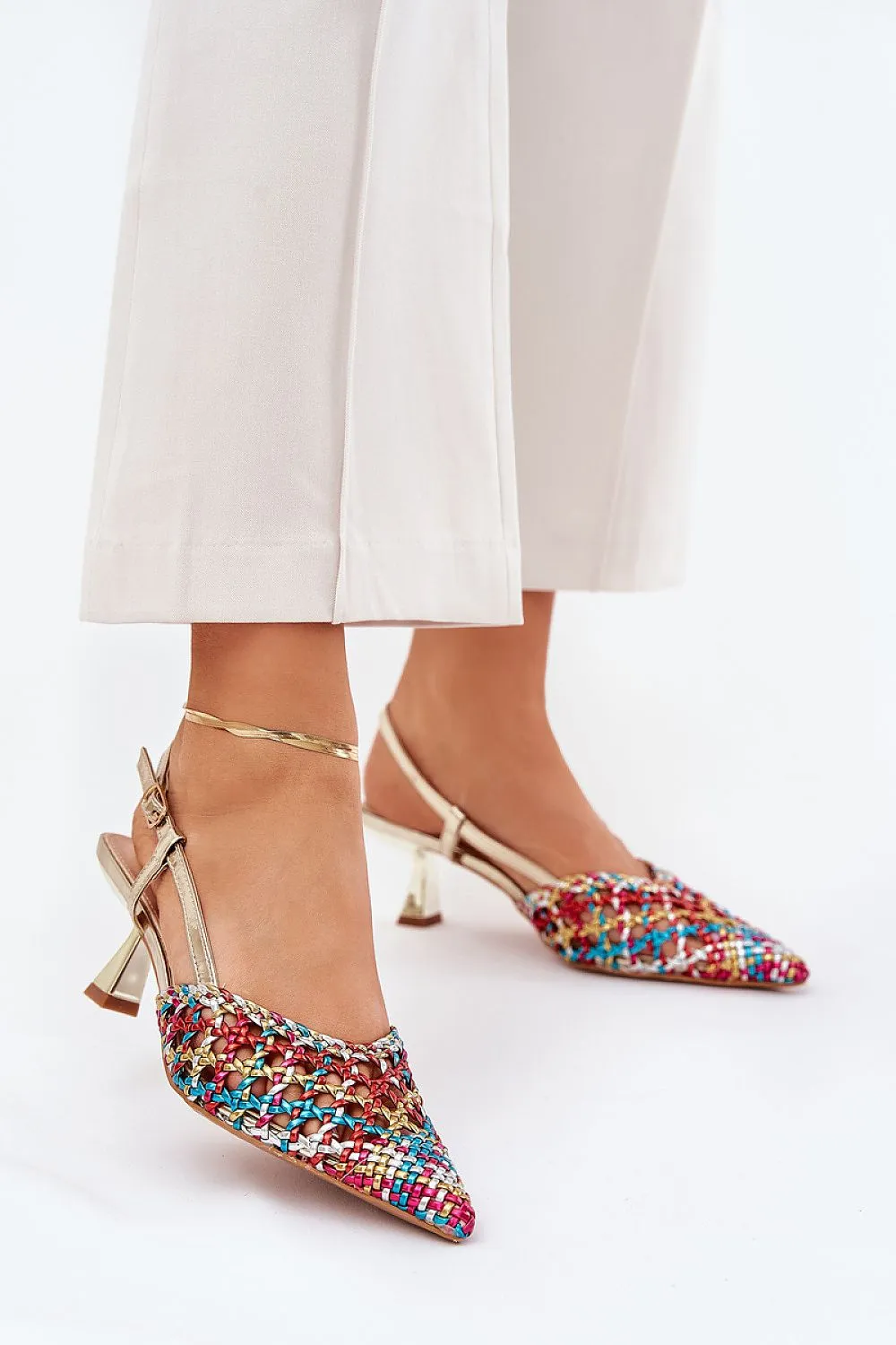 Women's high heels with open back