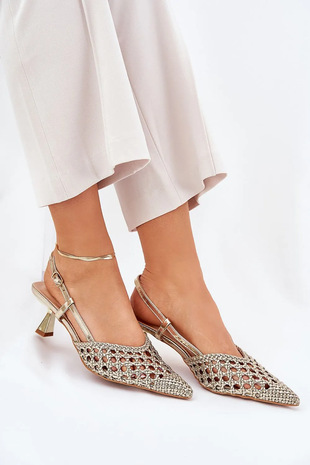 Women's high heels with open back