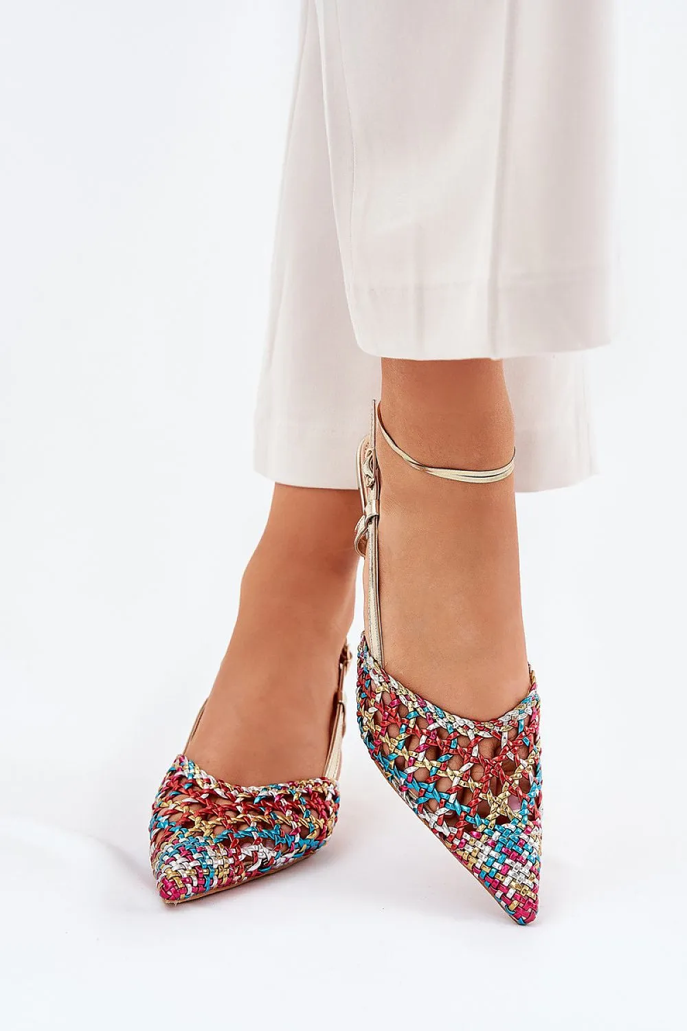 Women's high heels with open back
