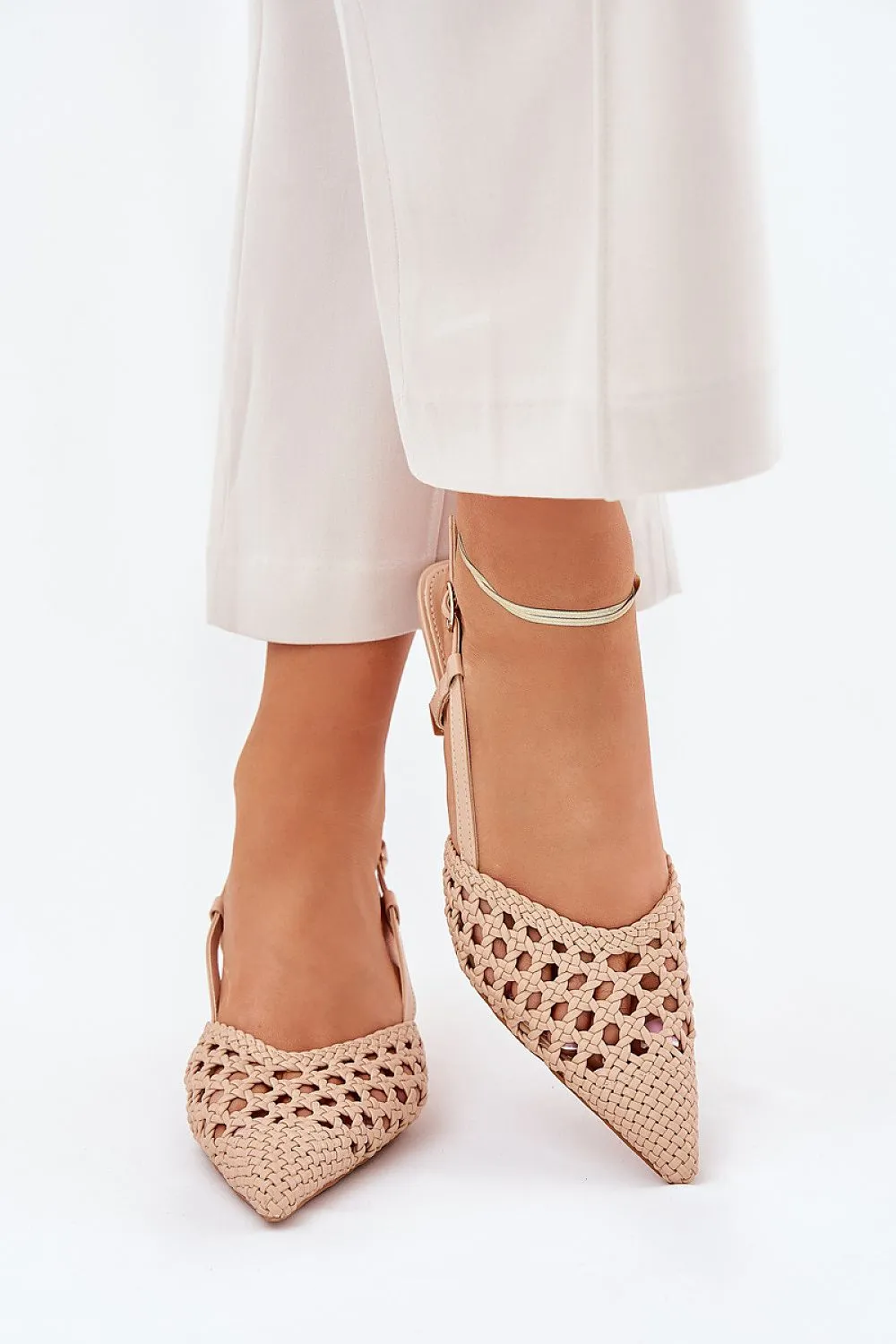 Women's high heels with open back