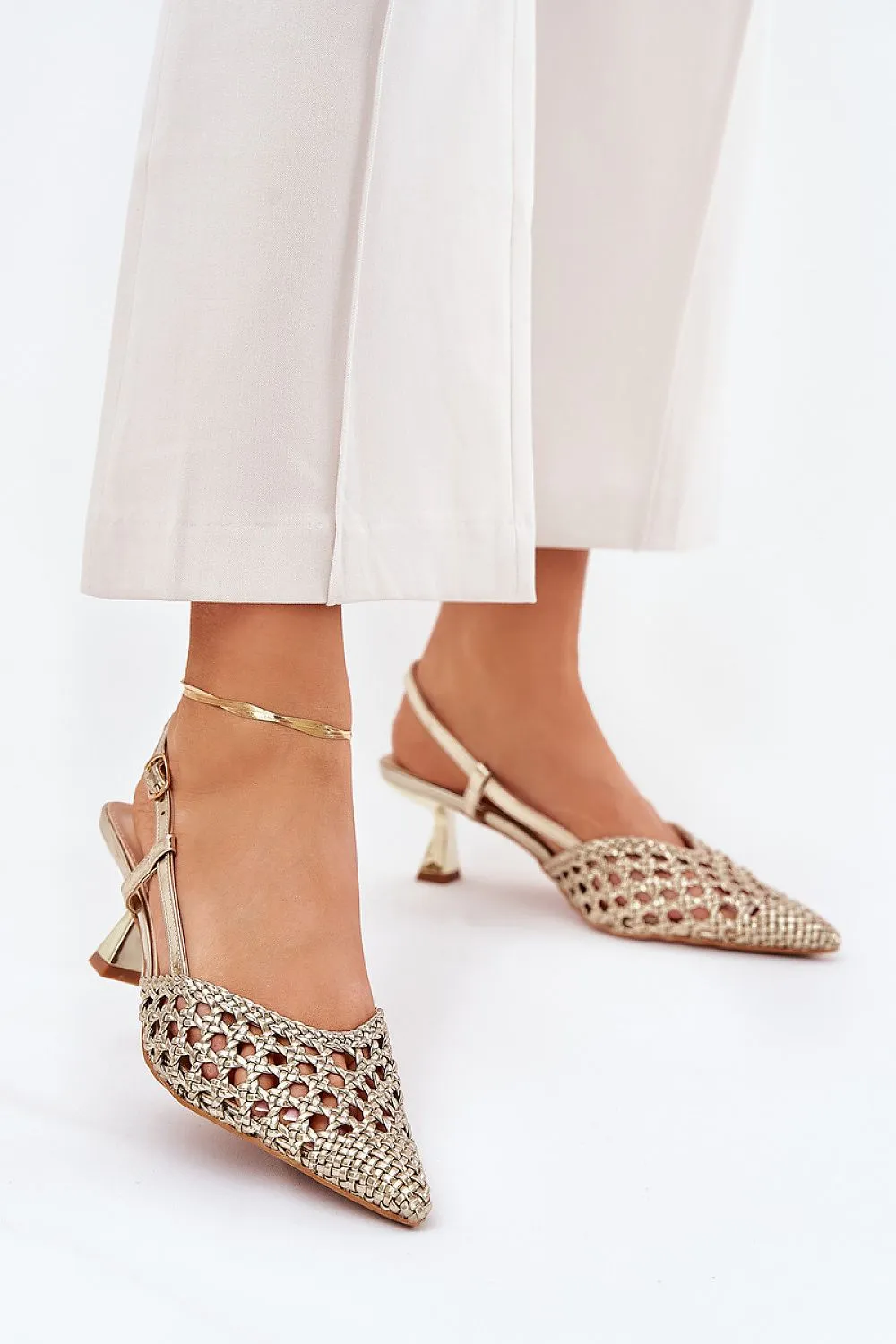Women's high heels with open back