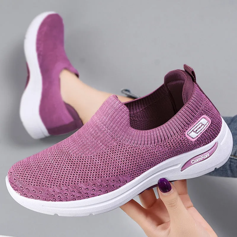 Womens Outdoor Casual Soft Bottom Mesh Breathable Sneakers