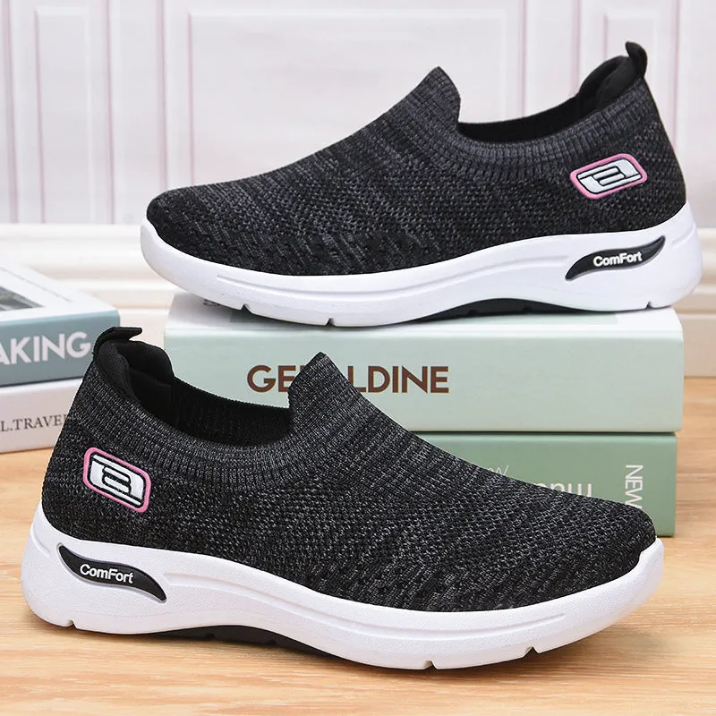 Womens Outdoor Casual Soft Bottom Mesh Breathable Sneakers