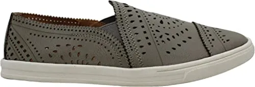 Womens Shannen Low Top Slip On Fashion Sneakers Grey (Grey, Numeric_7)