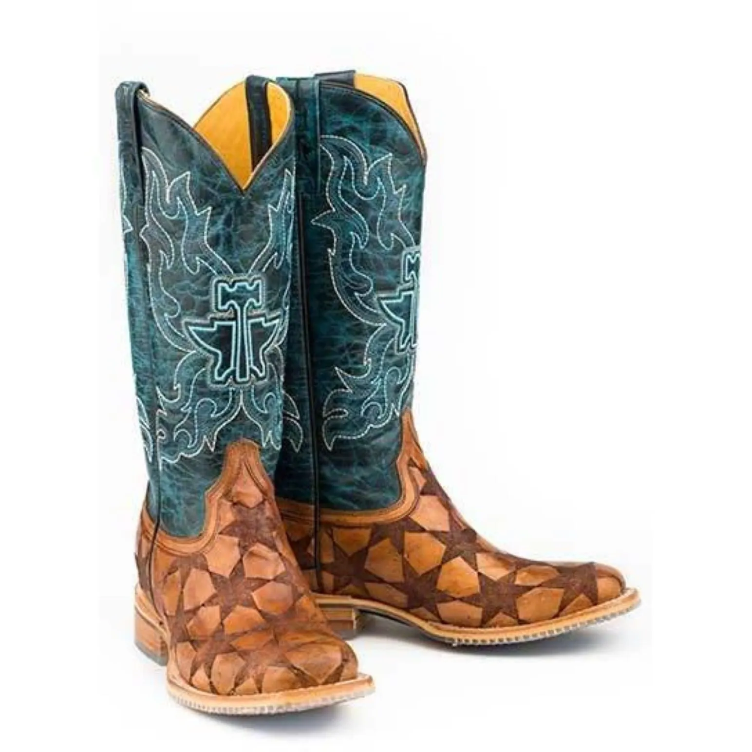 Women's Tin Haul Wish Upon A Star Boots With Dream Rider Sole Handcrafted Brown