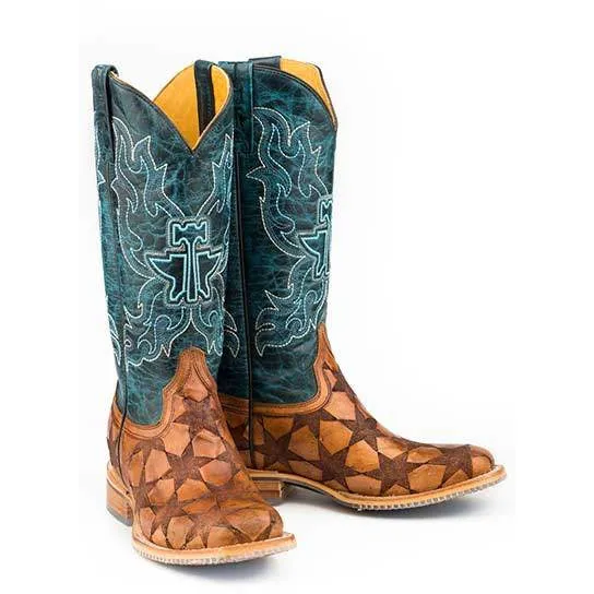Women's Tin Haul Wish Upon A Star Boots With Dream Rider Sole Handcrafted Brown